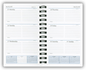 Scully 2024 5009A Monthly + Weekly 6.75 x 8.75 Spiral Agenda Refill