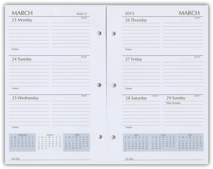 Calendar Refills2023/2024, Calendar Refills for Planners and Agendas.