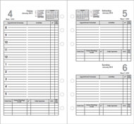  Foiled Pocket Rings Month on 2 Pages Deluxe Planner Calendar  Refill, 3.2 x 4.7